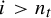 i greater than n Subscript t