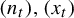 left parenthesis n Subscript t Baseline right parenthesis comma left parenthesis x Subscript t Baseline right parenthesis