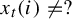 x Subscript t Baseline left parenthesis i right parenthesis not equals question mark