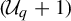 left parenthesis upper U Subscript q Baseline plus 1 right parenthesis