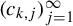 left parenthesis c Subscript k comma j Baseline right parenthesis Subscript j equals 1 Superscript infinity