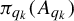 pi Subscript q Sub Subscript k Baseline left parenthesis upper A Subscript q Sub Subscript k Subscript Baseline right parenthesis