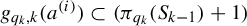 g Subscript q Sub Subscript k Subscript comma k Baseline left parenthesis a Superscript left parenthesis i right parenthesis Baseline right parenthesis subset of left parenthesis pi Subscript q Sub Subscript k Subscript Baseline left parenthesis upper S Subscript k minus 1 Baseline right parenthesis plus 1 right parenthesis