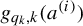 g Subscript q Sub Subscript k Subscript comma k Baseline left parenthesis a Superscript left parenthesis i right parenthesis Baseline right parenthesis
