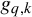 g Subscript q comma k