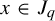 x element of upper J Subscript q
