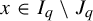 x element of upper I Subscript q Baseline divided by upper J Subscript q