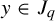 y element of upper J Subscript q