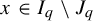 x element of upper I Subscript q Baseline divided by upper J Subscript q