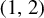 left parenthesis 1 comma 2 right parenthesis