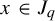 x element of upper J Subscript q