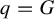 q equals upper G
