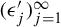 left parenthesis epsilon prime Subscript j right parenthesis Subscript j equals 1 Superscript infinity