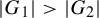 StartAbsoluteValue upper G 1 EndAbsoluteValue greater than StartAbsoluteValue upper G 2 EndAbsoluteValue