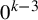 0 Superscript k minus 3