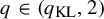 q element of left parenthesis q Subscript upper K upper L Baseline comma 2 right parenthesis