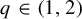 q element of left parenthesis 1 comma 2 right parenthesis