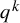 q Superscript k