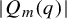 StartAbsoluteValue upper Q Subscript m Baseline left parenthesis q right parenthesis EndAbsoluteValue