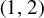 left parenthesis 1 comma 2 right parenthesis