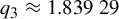 q 3 almost equals 1.83929