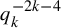 q Subscript k Superscript minus 2 k minus 4