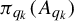 pi Subscript q Sub Subscript k Baseline left parenthesis upper A Subscript q Sub Subscript k Subscript Baseline right parenthesis