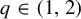 q element of left parenthesis 1 comma 2 right parenthesis