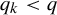 q Subscript k Baseline less than q