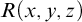 upper R left parenthesis x comma y comma z right parenthesis