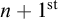 n plus 1 Superscript st