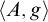 left angle bracket upper A comma g right angle bracket