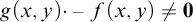g left parenthesis x comma y right parenthesis dot minus f left parenthesis x comma y right parenthesis not equals bold 0
