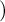 right parenthesis