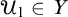 upper U 1 element of upper Y