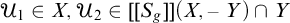 upper U 1 element of upper X comma upper U 2 element of upper S Subscript g Baseline right bracket right bracket left parenthesis upper X comma negative upper Y right parenthesis intersection upper Y