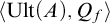 left angle bracket upper U l t left parenthesis upper A right parenthesis comma upper Q Subscript f Baseline right angle bracket