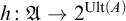 h colon German upper A right arrow 2 Superscript upper U l t left parenthesis upper A right parenthesis