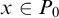 x element of upper P 0