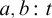a comma b colon t