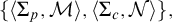 StartSet left angle bracket upper Sigma Subscript p Baseline comma script upper M right angle bracket comma left angle bracket upper Sigma Subscript c Baseline comma script upper N right angle bracket EndSet comma