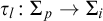 tau Subscript l Baseline colon upper Sigma Subscript p Baseline right arrow upper Sigma Subscript i Baseline