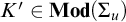 upper K prime element of upper M o d left parenthesis upper Sigma Subscript u Baseline right parenthesis