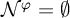 upper N Superscript phi Baseline equals backslash emptyset
