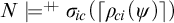 upper N models Superscript plus backslash exclamation mark backslash exclamation mark plus Baseline sigma Subscript backslash exclamation mark ic Baseline left parenthesis left ceiling rho Subscript backslash exclamation mark ci Baseline left parenthesis psi right parenthesis right ceiling right parenthesis