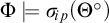 upper Phi models sigma Subscript backslash exclamation mark ip Baseline left parenthesis upper Theta Superscript ring Baseline right parenthesis
