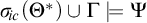 sigma Subscript backslash exclamation mark ic Baseline left parenthesis upper Theta Superscript asterisk Baseline right parenthesis union upper Gamma models upper Psi