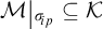 M restricted to sigma sub i sub p is a subset of K