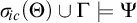 sigma Subscript backslash exclamation mark ic Baseline left parenthesis upper Theta right parenthesis union upper Gamma models upper Psi