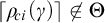 left ceiling rho Subscript backslash exclamation mark ci Baseline left parenthesis gamma right parenthesis right ceiling ̸ element of upper Theta